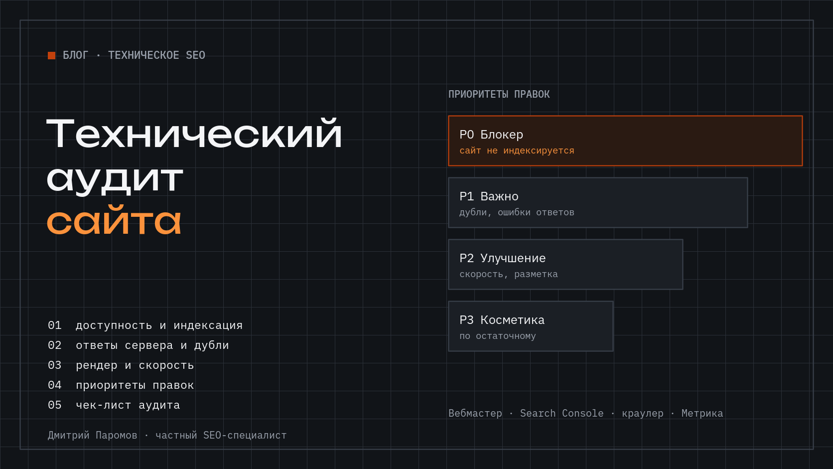 Технический SEO-аудит сайта: как найти проблемы и расставить приоритеты